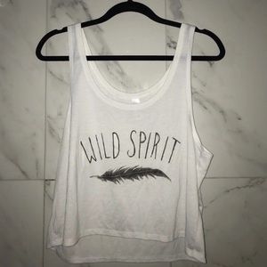 Bella ‘Wild Spirit’ white crop top